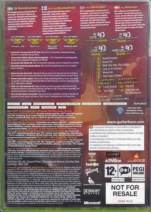 Guitar Hero Aerosmith - XBOX Live - XBOX 360 (B Grade) (Genbrug)